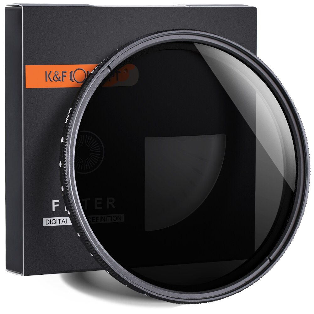 K & F Concept verre mince filtre Variable densité neutre réglable ND 2-400 49/52/55/58/62/67/77/82mm fader DSLR