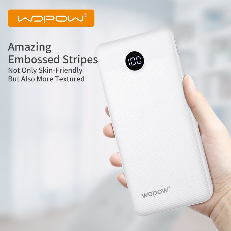 Wopow Power Bank 30000Mah Voor Xiaomi Draagbare Oplader Powerbank Led Display Externe Batterij 30000Mah Poverbank Voor Mobiele Telefoon