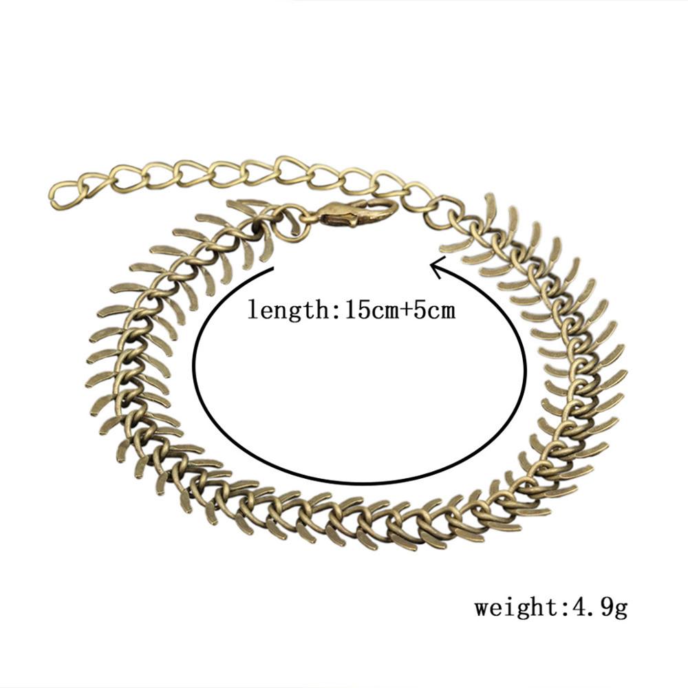 Doreenbeads fischgrätenarmband für herren, accessoires, antikbronzefarbene gliederkette, dornenarmband, schmuckanhänger, ,1 pc stück