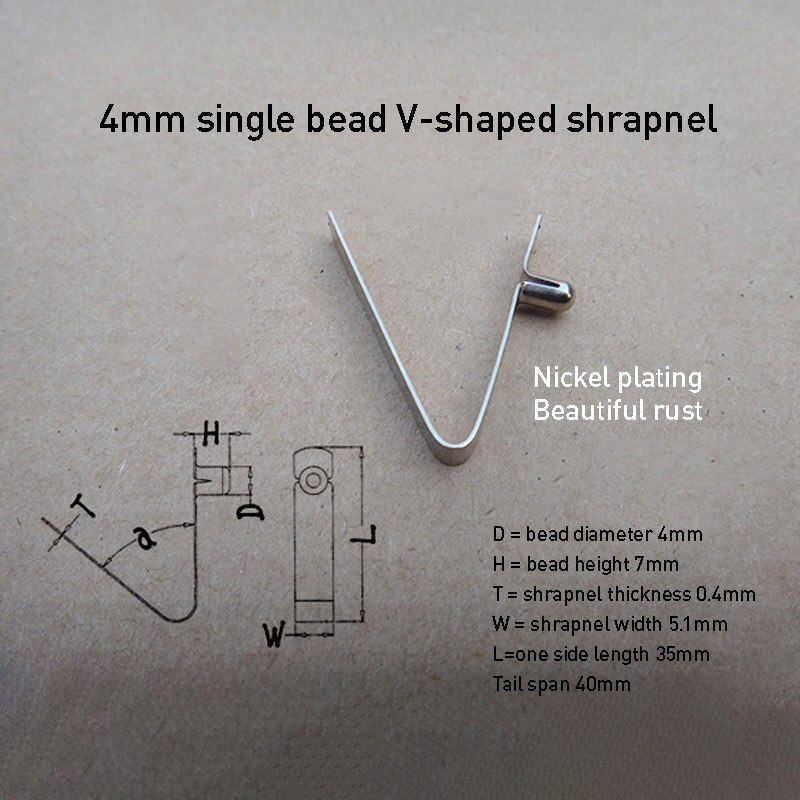 Hardware 4/5/6/7/8/9/10mm Single Warhead V-Shaped Shrapnel In-Tube Positioning Buckle Telescopic Tube Fitting Buckle Circlip: 4mm