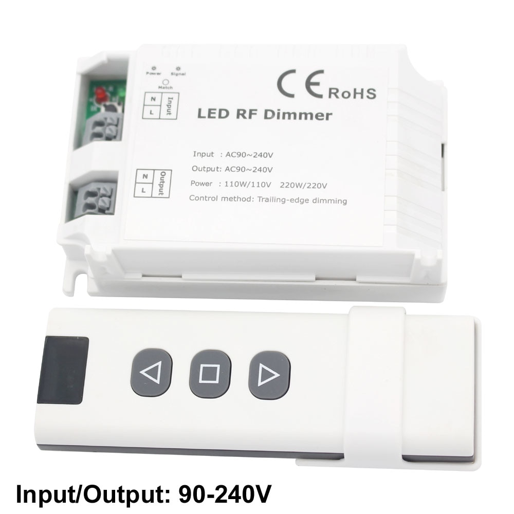 433MHZ RF Led Dimmer 220v 110v Remote Switch Control Dimmer 220 v Trailing Edge Dimming Dimmer Led 220v Strip Light
