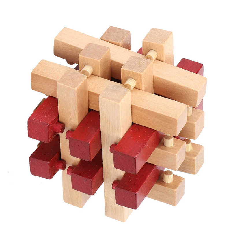 Houten Puzzel Lock Brain Teaser Puzzels Denken Oefening Voor Thuisgebruik