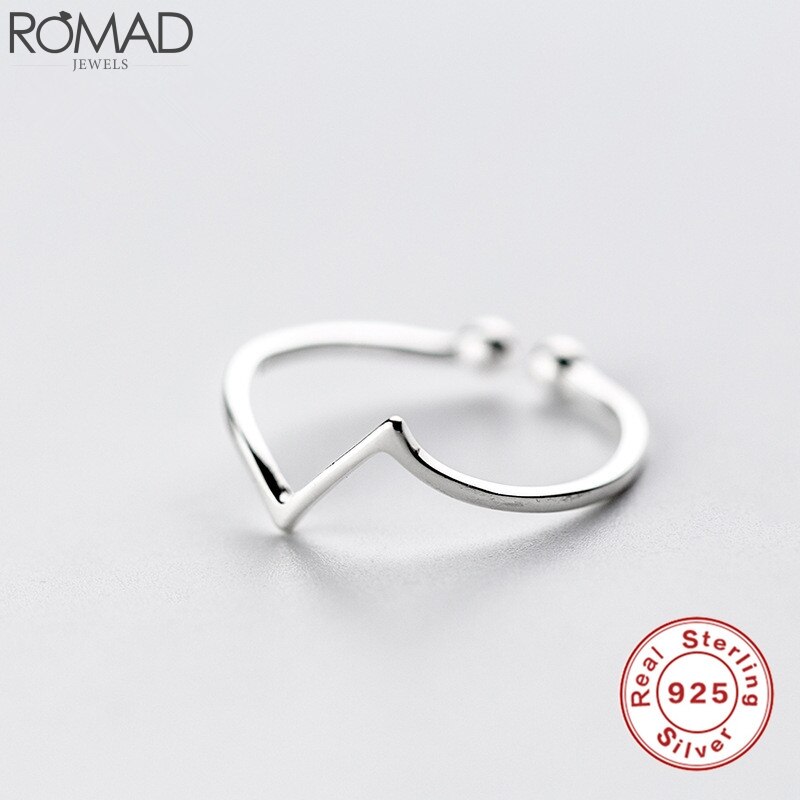 925 anillos de plata esterlina de compromiso para mujer, anillo de boda ajustable, anillo de oro rosa, anillo de compromiso para chica, anillos delicados R5: shape 4