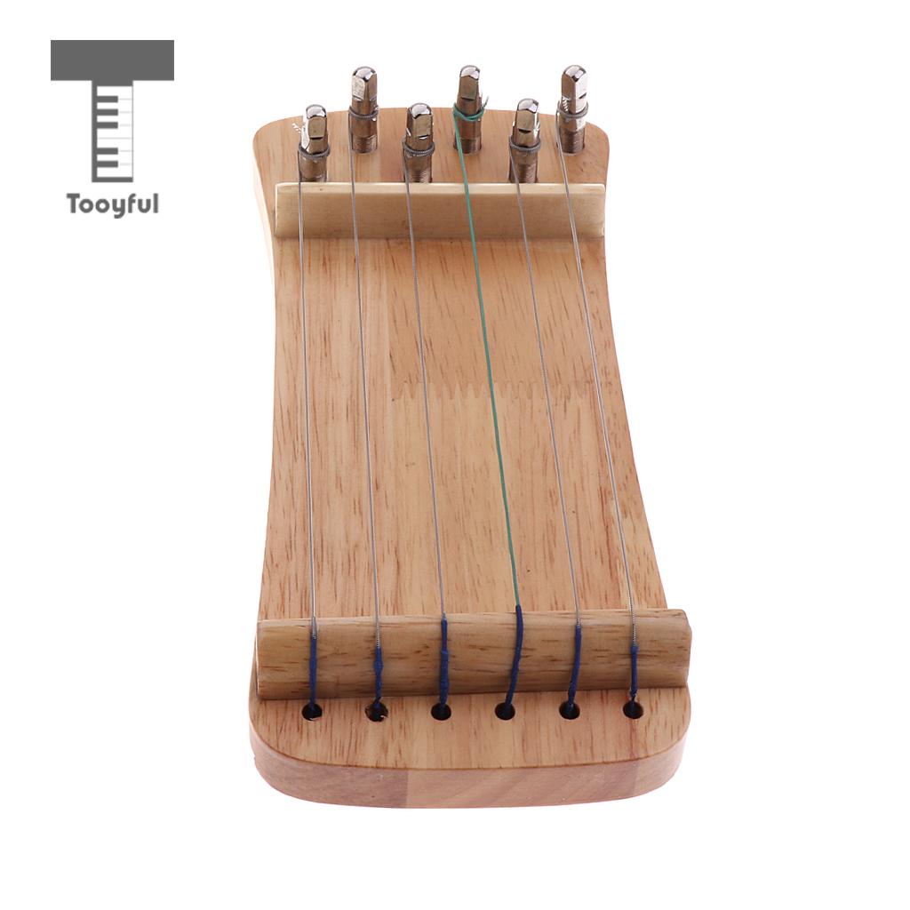 Lækker udsøgt massivt træ mini 6- strenget guzheng kinesisk citer håndtræner gu zheng fingertræningsøvelser