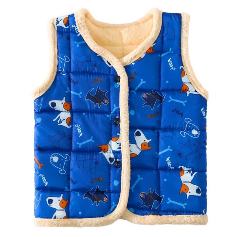 0-4Y Baby Vest Winter Thicken Warm Baby Peuter Kleding Jongens Meisjes Vest Baby Katoenen Jas: 5 / 80(12M)