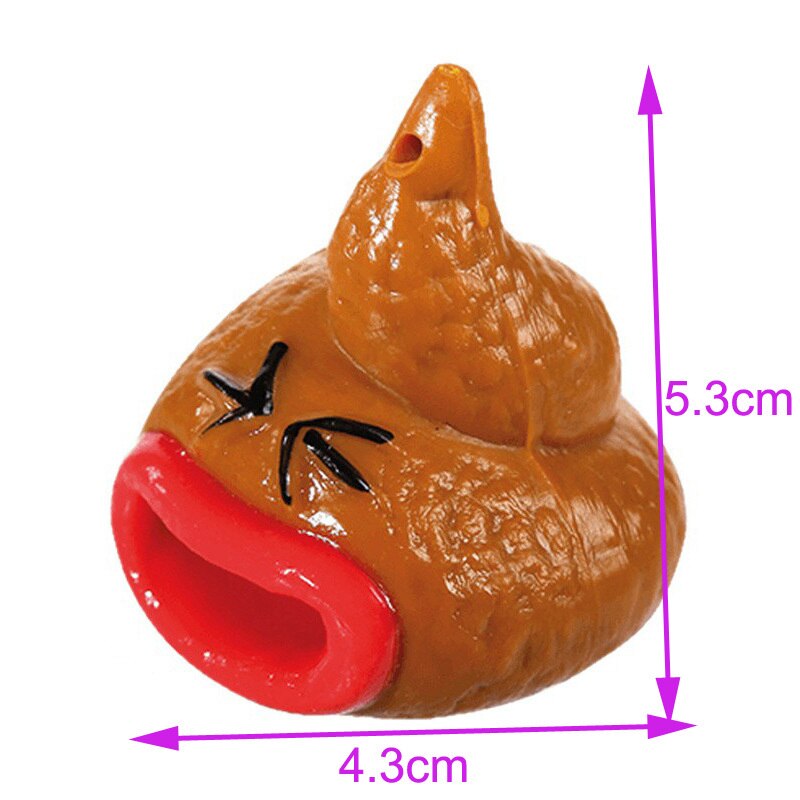 Funny Poop Keychain Squishy Toy Pop Out Tongues Novelty Fun Tricky Prank Squeeze Antistress Fidget Toy for Adults Children