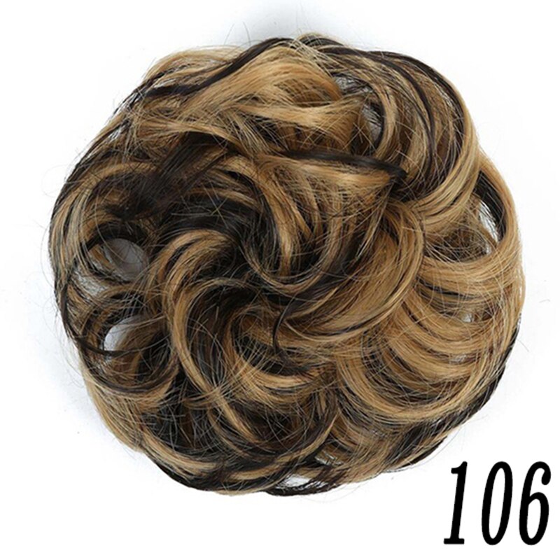 Xuanguang Rommelig Haarstukjes Voor Vrouwen Knot Elastische Chouchou Bun Opgestoken Donut Krullend Haar Touw: 106