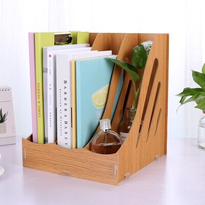 office accessories Document Tray Desktop Multifunction Storage Box File Holder Bookend Office Desk Organizer School Supplies: Purple