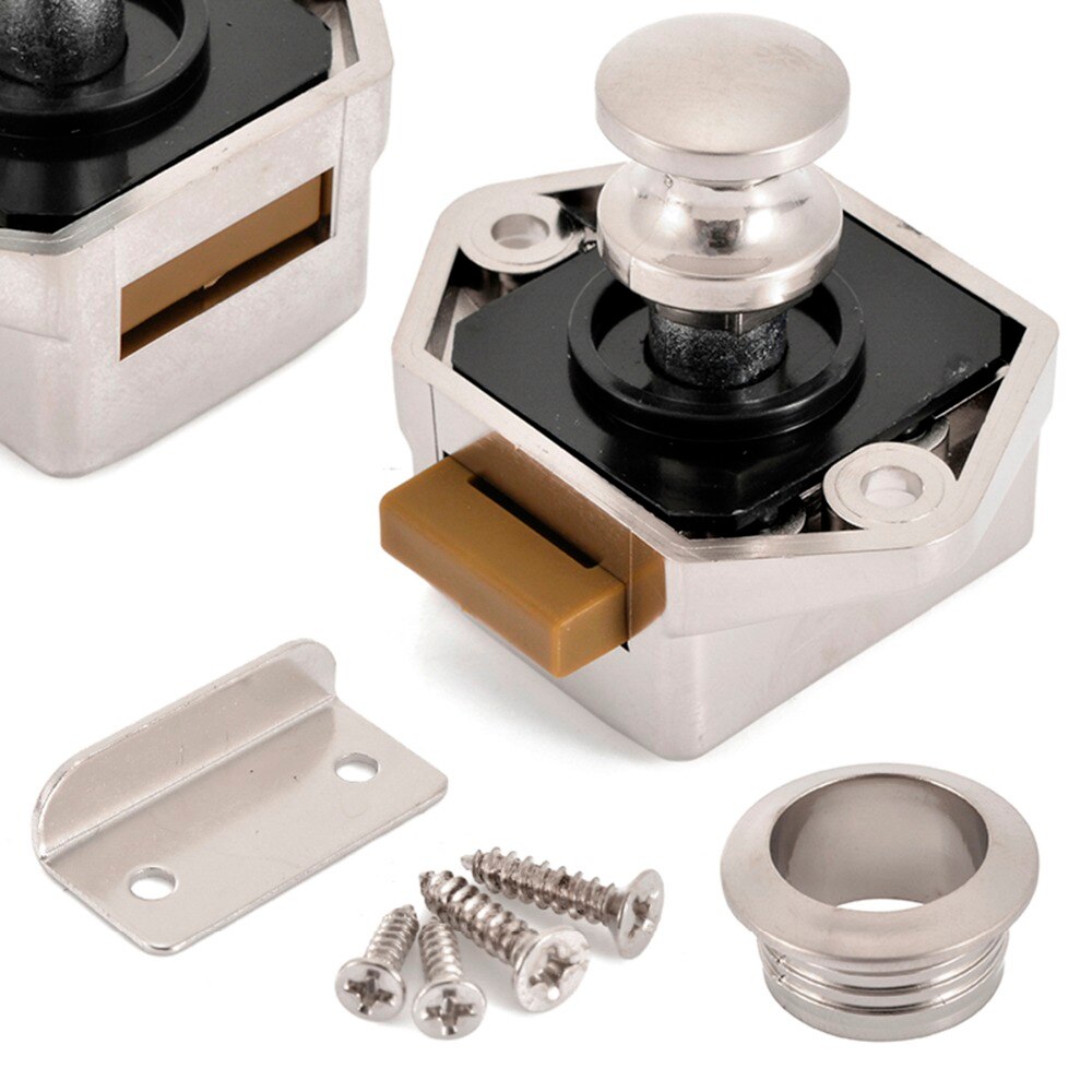 Mini Push Button Schublade Schloss Mayitr Caravan Wohnmobil Lock Schrank Tür Fangen Schloss Hardware Werkzeuge