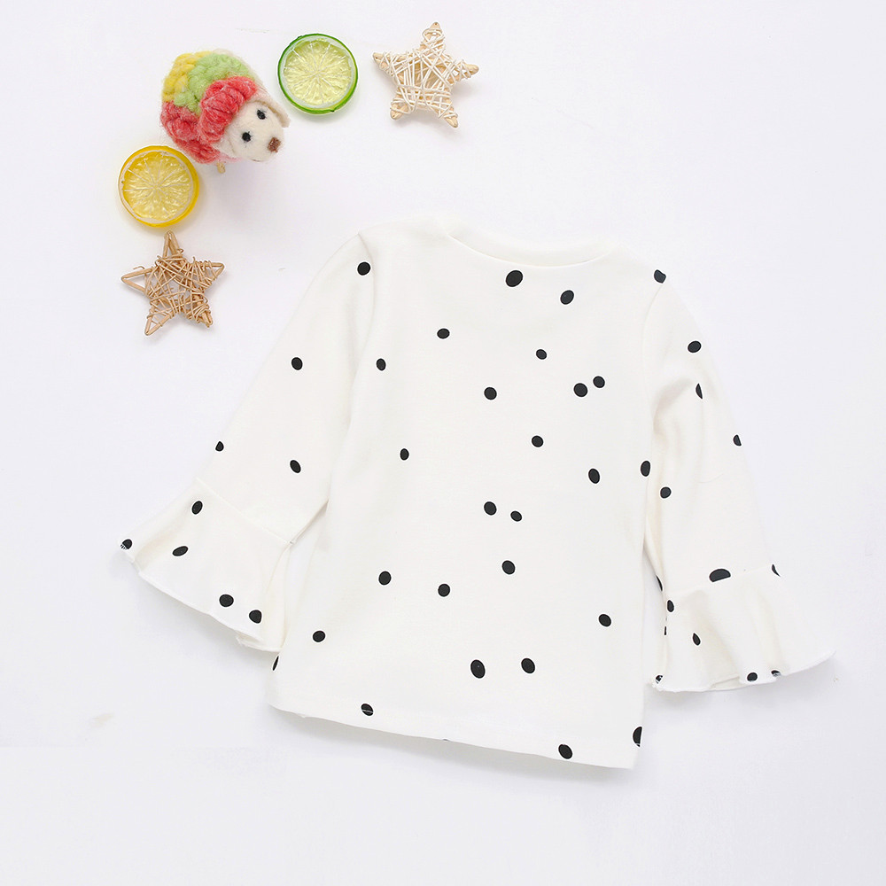 baby girl tops Soft Cotton Long Sleeve Dot Print Soft Toddler Kids Tops Shirt Clothes camiseta