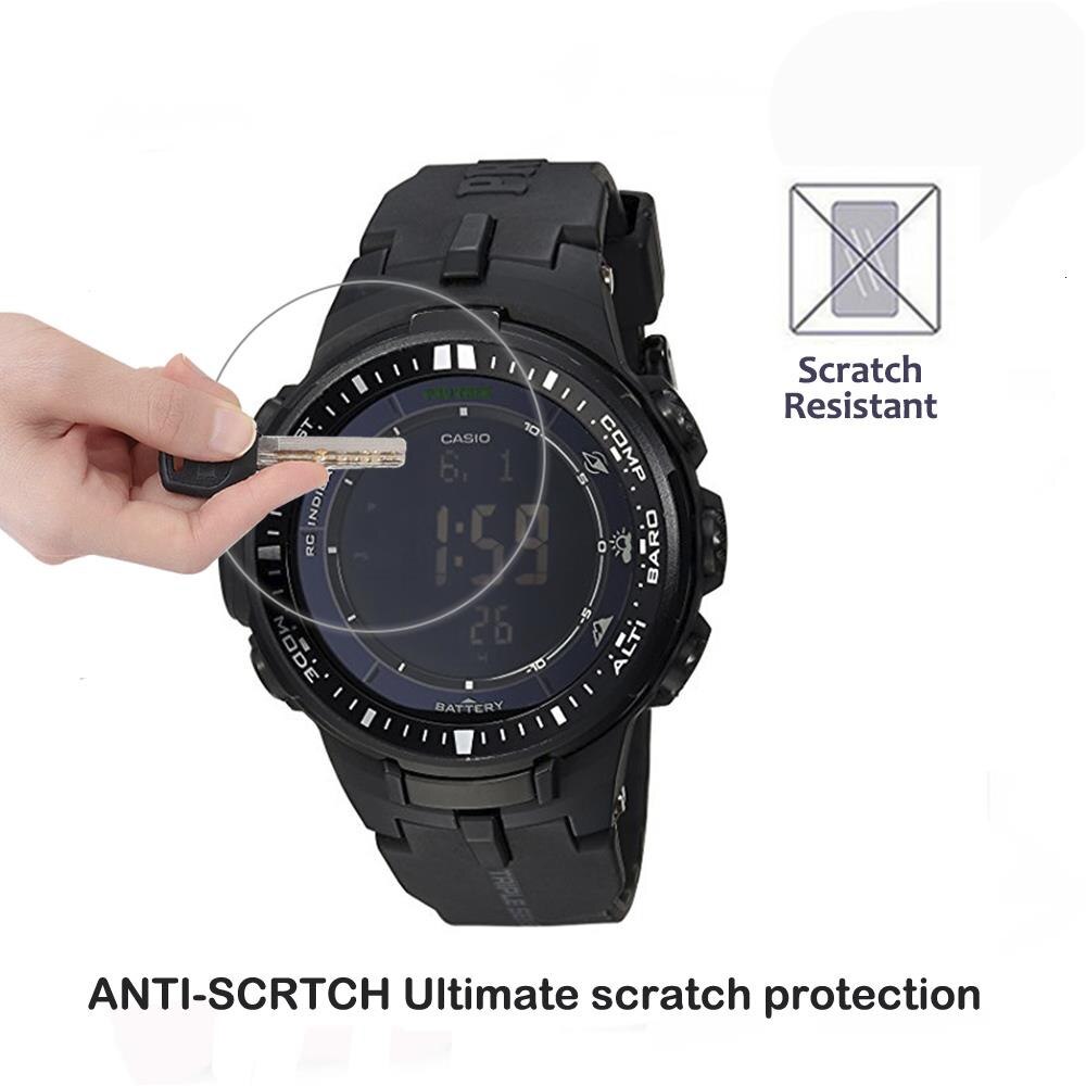 For Casio PRW-3000-1A 30002B EF106D EF527D LRW200H Smartwatch 2.5D 9H Clear Tempered Glass Screen Protector Anti-Scratch Film