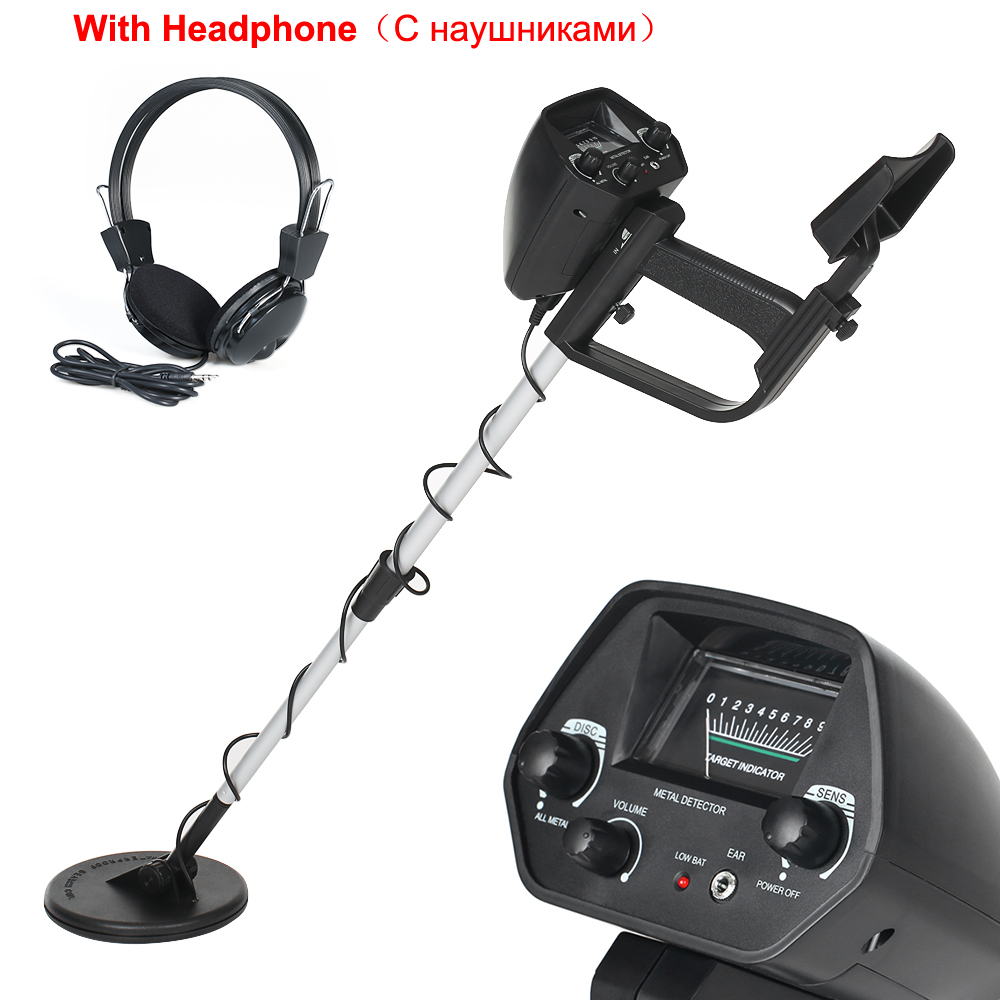 KKmoon-détecteur de métaux souterrains ajustable MD4030, détecteur d'or et de trésors, chercheur de circuits métalliques: With Headphone