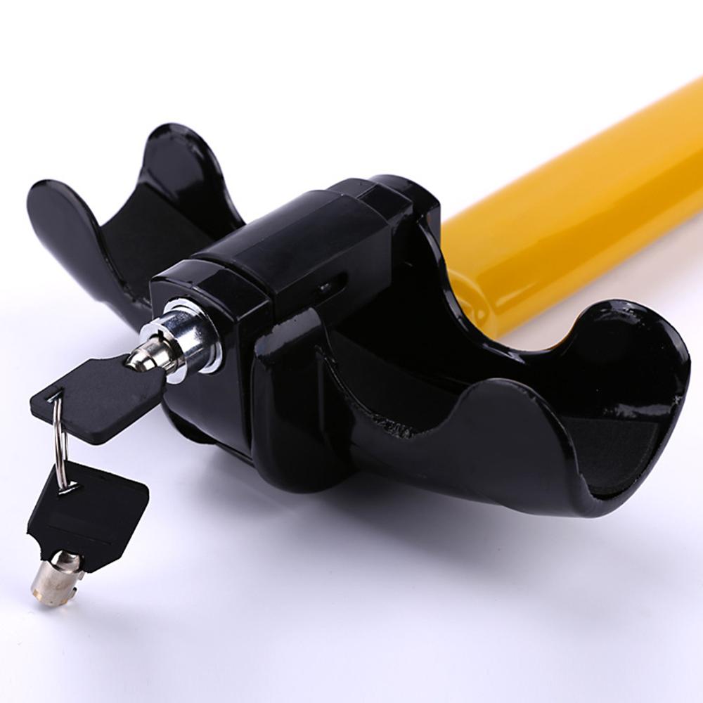 Universal Car Steering Wheel Lock with 2 Keys copper cylinder Anti-Theft Locking Fit for Van SUV Security Rotary T-Shaped Lock