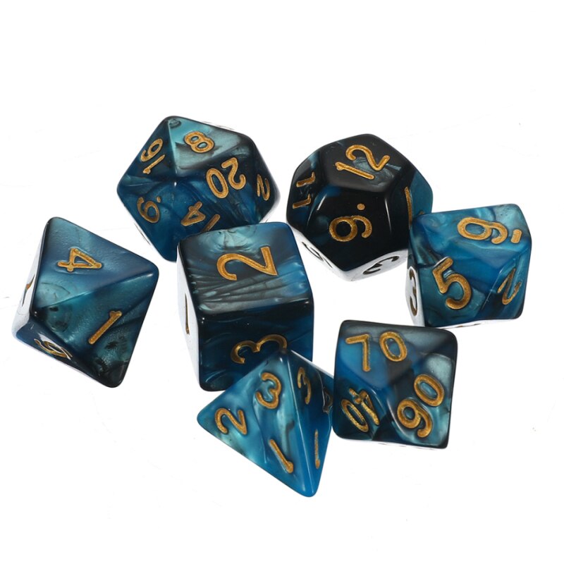 105 Pcs/Set Polyhedral Dice with Bag D4 D6 D8 D10 D10 D12 D20 Multi Sides Dice for Board Game Cube Party Table Board Games