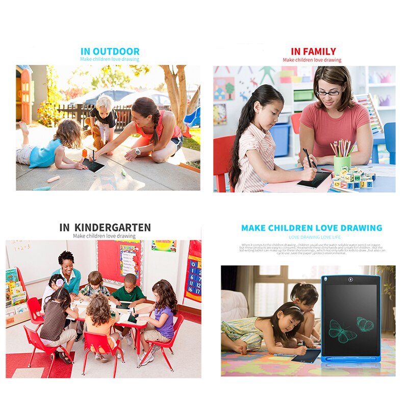 8.5/10/12 inch LCD Writing Board Children&#39;s Drawing Graffiti Board Interest Training Indoor And Outdoor Interactive Toys