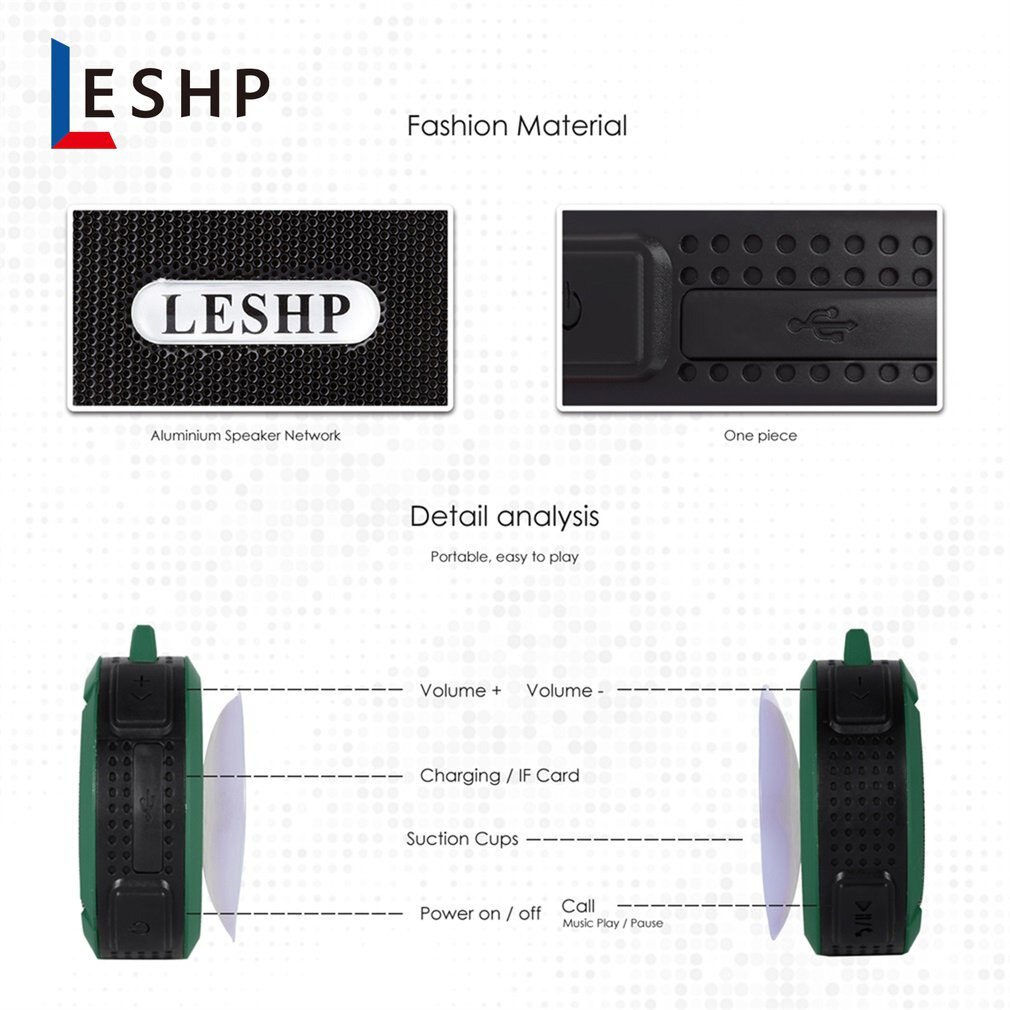 Leshp Router LESHP C6 Plastic Portable Wireless Speaker With Ca... – Grandado