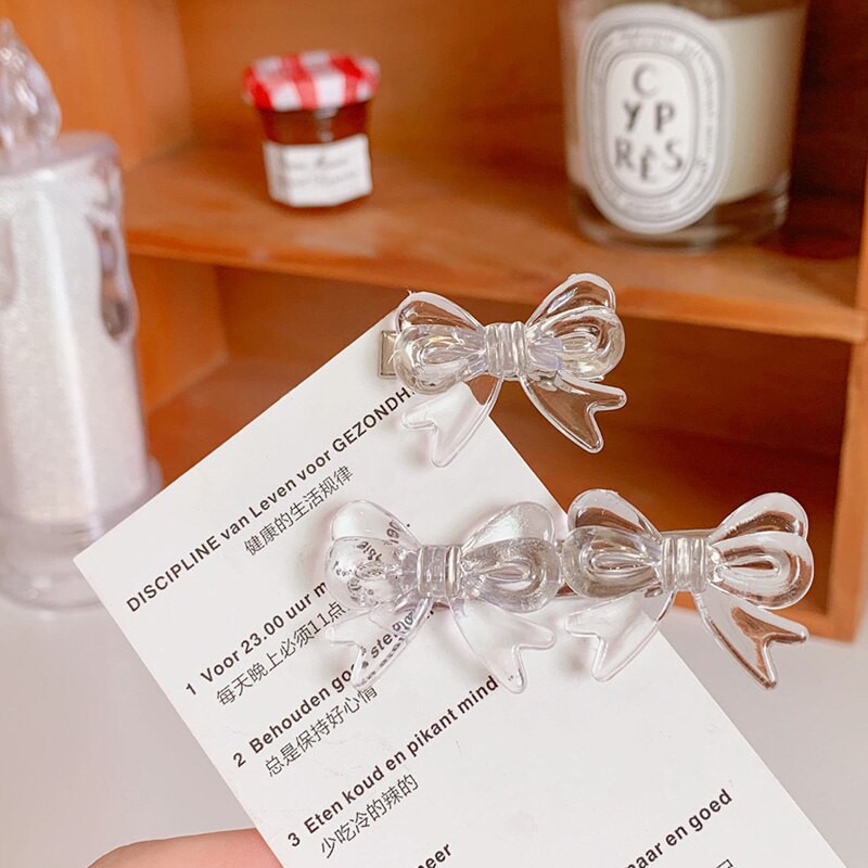 Pinzas pequeñas transparentes para el pelo para niña, accesorios para el cabello, minigarra transparente para el pelo para niña, 3CM, 1 Uds.