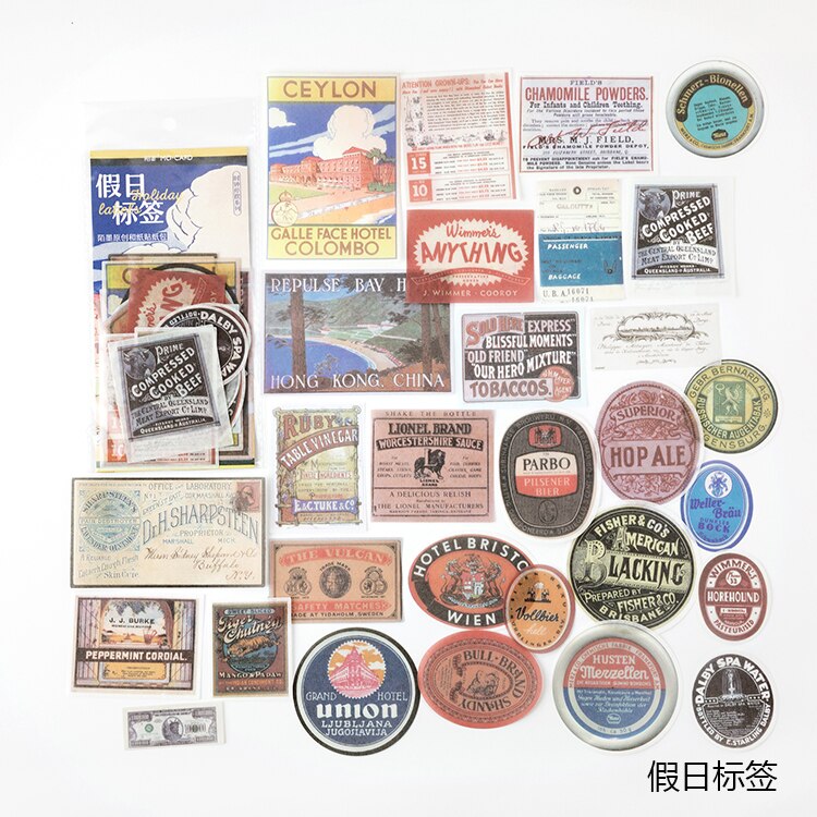 60 st/påse retro blommor växter dagbok papper klistermärke dekoration klistermärken diy för hantverk dagbok scrapbooking planerare etikett klistermärke: A