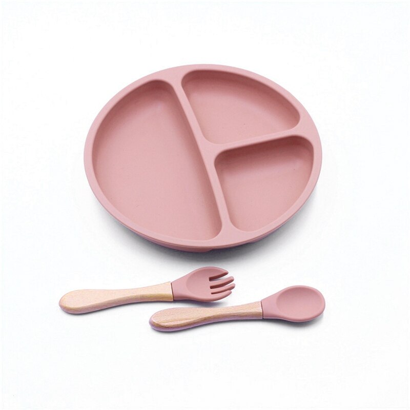 Silicone Baby Feeding Plate Non-slip Suction Tableware for Babi Kids Dishes Infant Food Bowl for Children Pratos Kids Plate