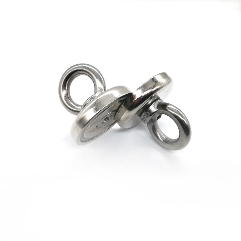 1/2/3 stuks  d48 90kg krachtige ronde neodymium magneethaak bergingsmagneet zeevisuitrusting houder trekmontagepot