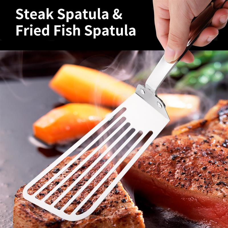 Stainless Steel Cooking Shovel Fried Fish Fried Steak Drain Shovel Kitchen Supplies Cookware Cooking Kitchen Supplies Gadgets