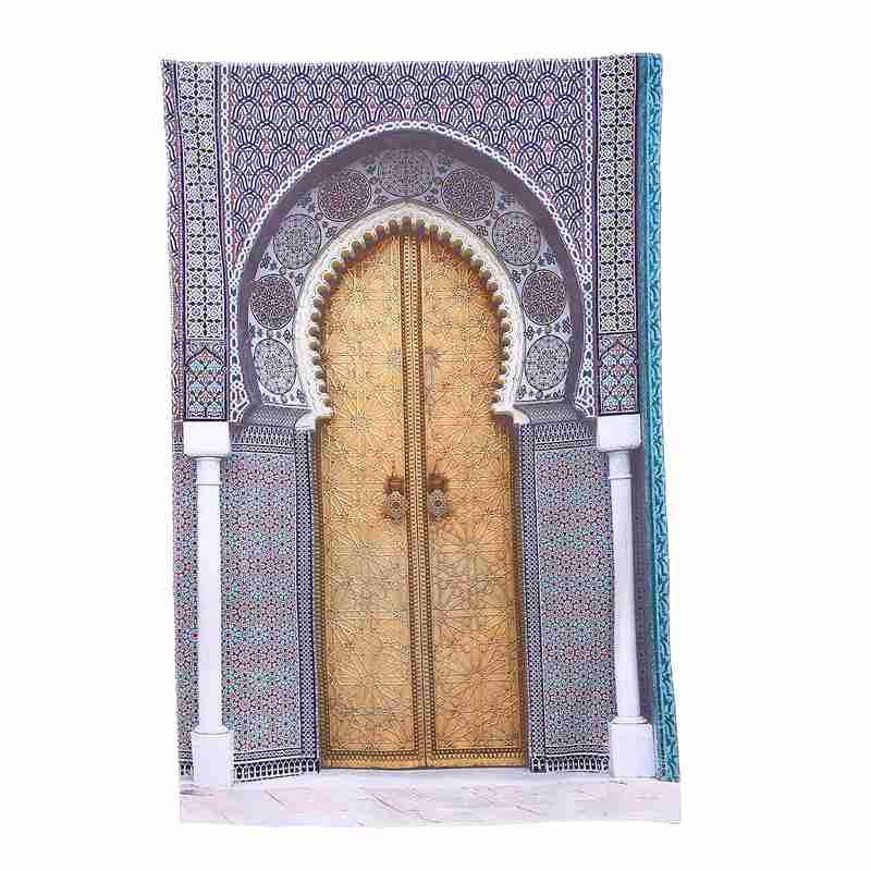Arabische Decor Collection, Gouden Deur Van Koninklijke Paleis In Fes Marokko Vintage Marokkaanse Kunstwerk Foto, slaapkamer Woonkamer Dorm