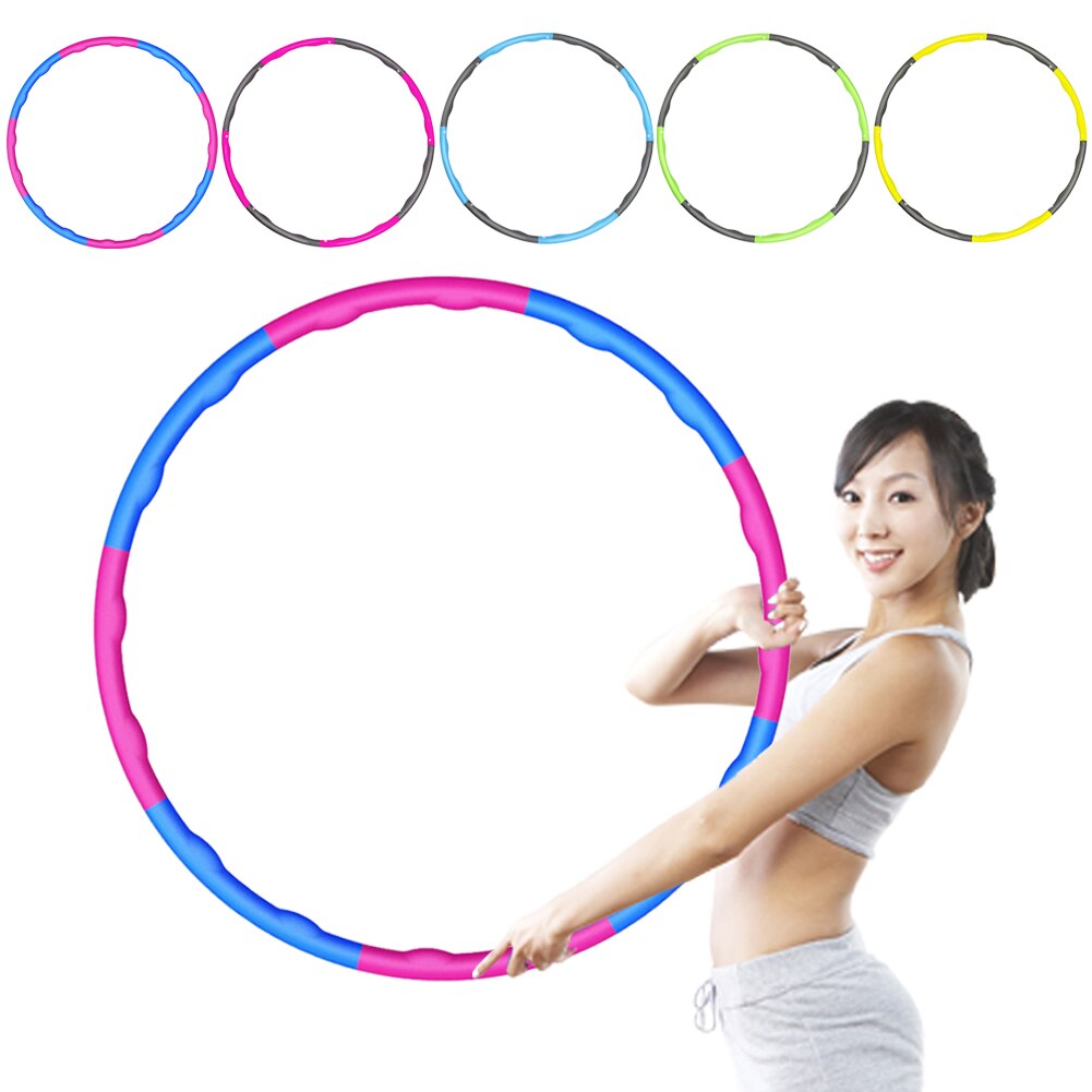 1PCS Tubes Fitness Sport Hoop Removable Foam Hoop Adult Children Gymnastic Hoop Body Building Thin Waist Fitness Equipment Body