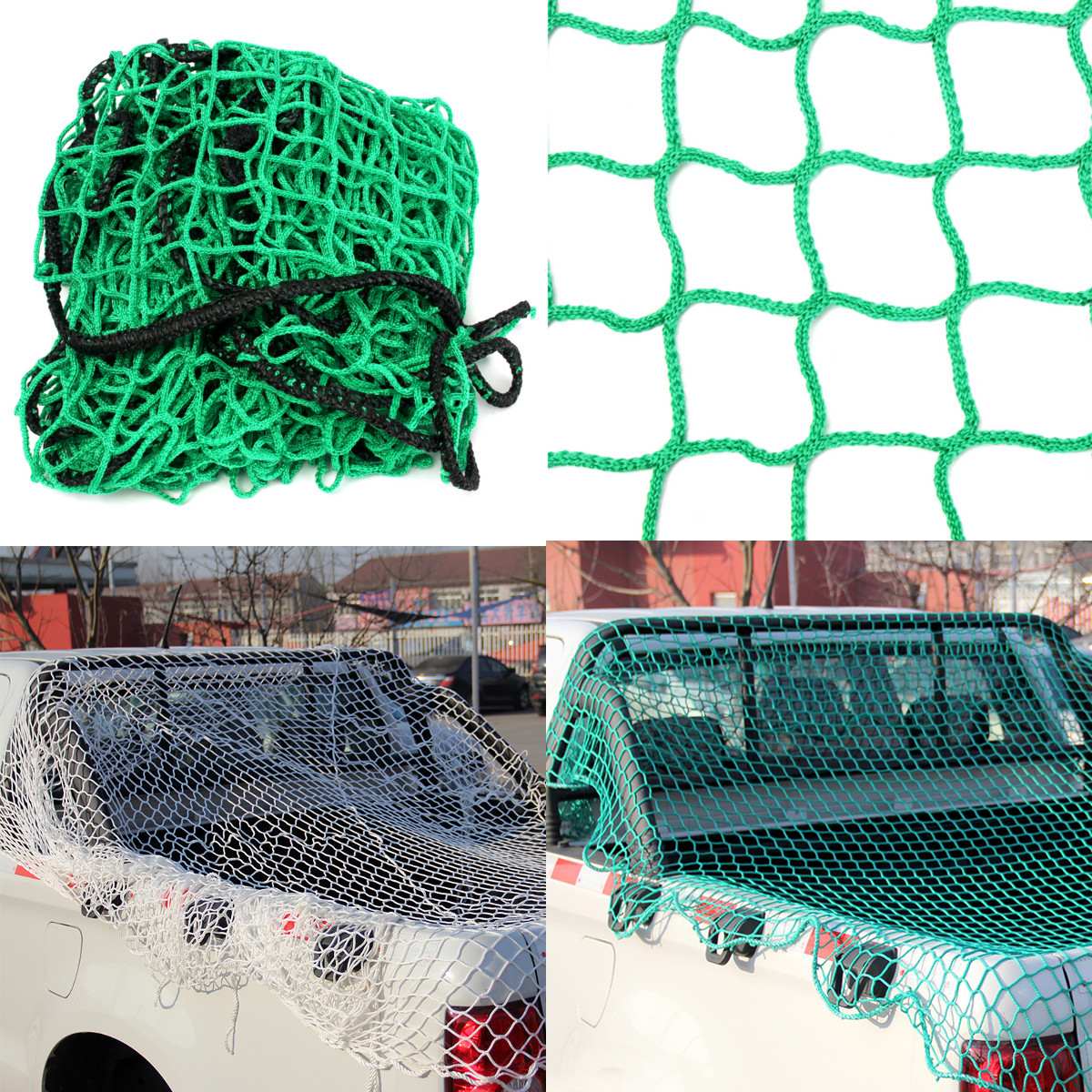 Malla para sujetar carga para camión, Red de carga pesada fuerte, 2,5x1,7 m, para camioneta, remolque, contenedor, cubiertas de malla extendidas, red para equipaje de techo