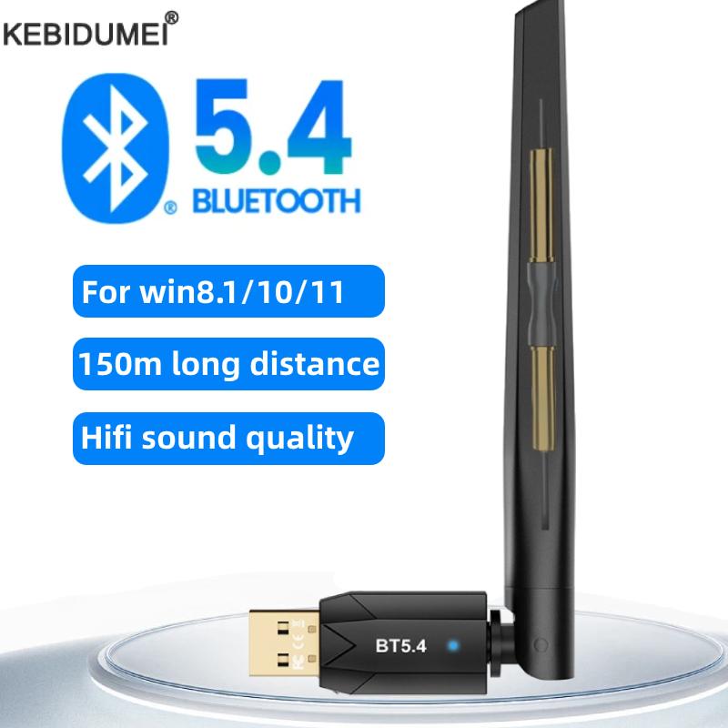 150M Adapter Bluetooth 5.4 USB Bluetooth Dongle Driver Free dla Windows 11/10/8.1 Mysz Klawiatura Odbiornik audio Nadajnik