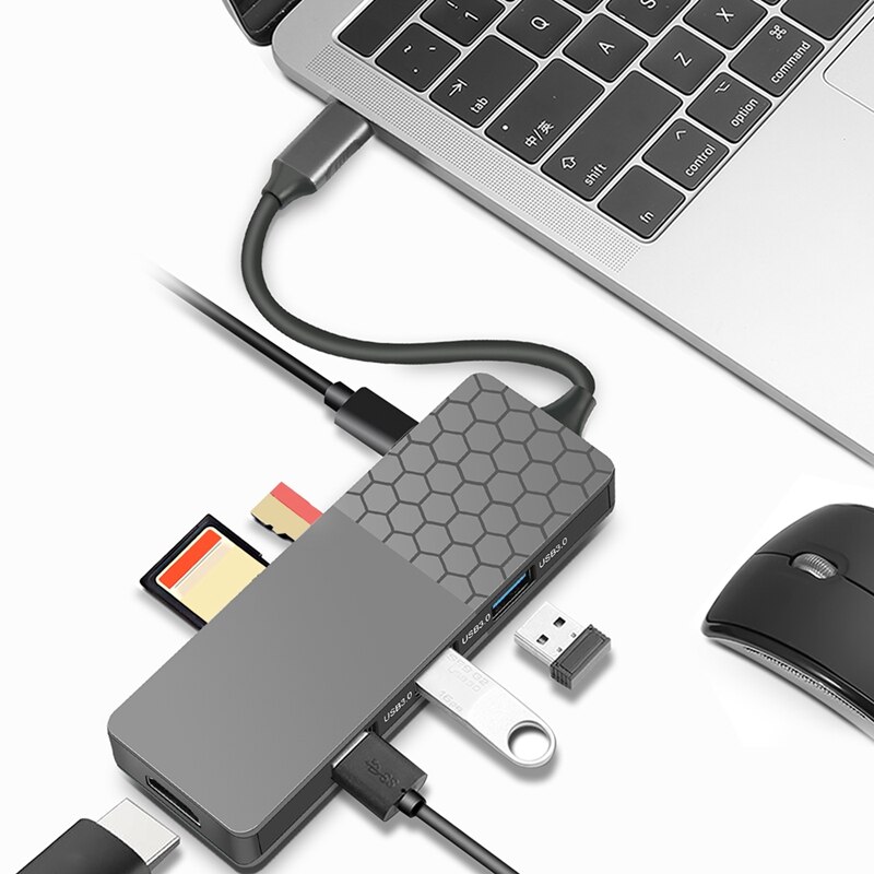 Tipo-C attracco stazione USB 7-in-1 HDMI Tipo C centro di Interfaccia di Rete Accessori