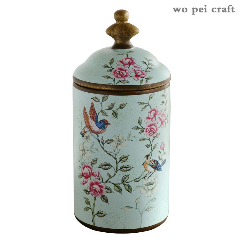 Chinese Keramiek Snoep Potten Met Deksel Opslag Jar Suiker Kom Antieke Patroon Sieraden Container Organizer Rustieke Home Decor