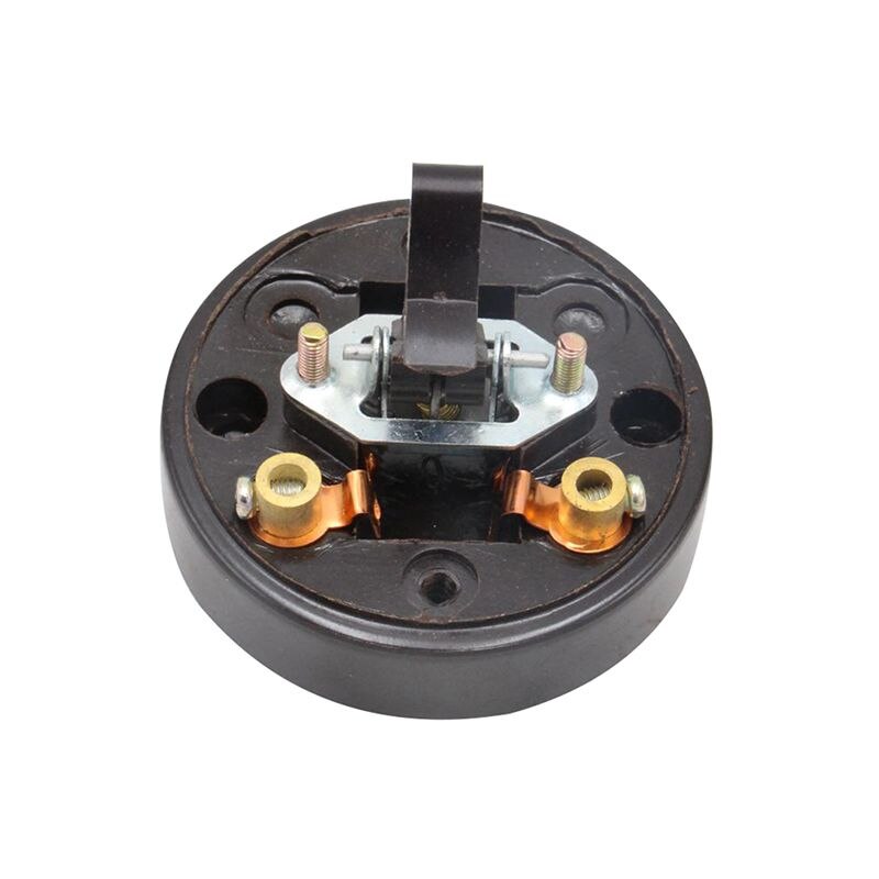 Retro Toggle Switch Flat Circular Light Switch Wall-mounted Single Control Light Switch 250V 6A Electrical Switch