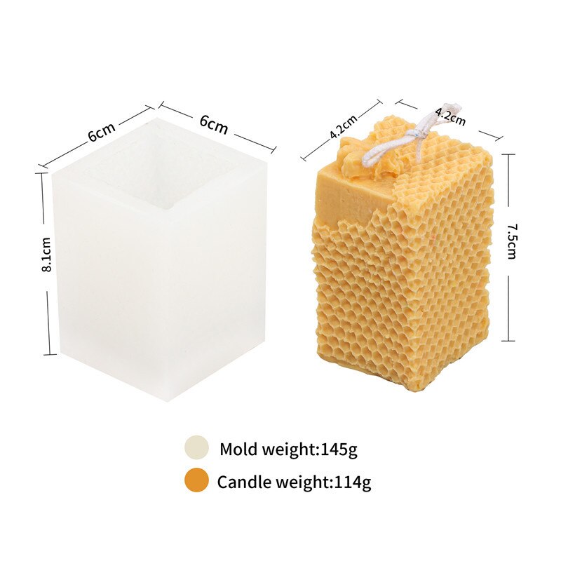 Diverse Honingraat Vormen Kaars Siliconen Mal Voor Handgemaakte Desktop Decoratie Gips Hars Aromatherapie Kaars Siliconen Mal: Chocolade
