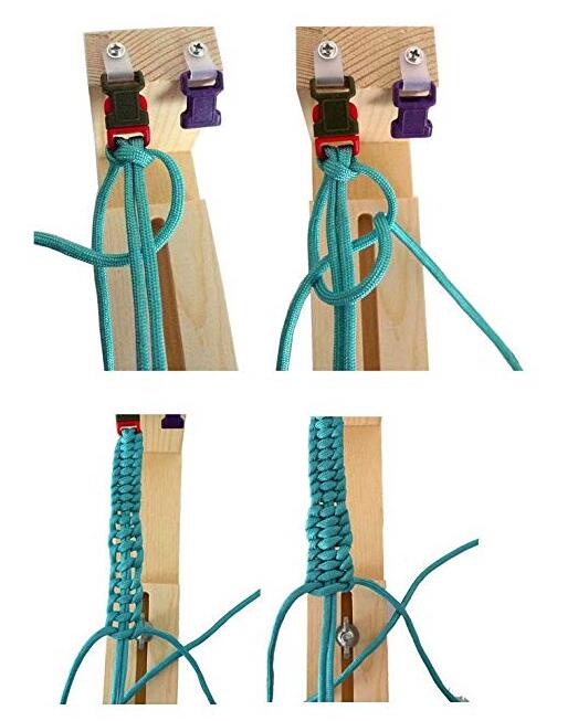 10 Fallschirm kabel und 10 SEITE Freisetzung Kunststoff Schnalle Gürtel Maschine paracord Massivholz stricken weben DIY Manuelle Haar schneiden einstellen