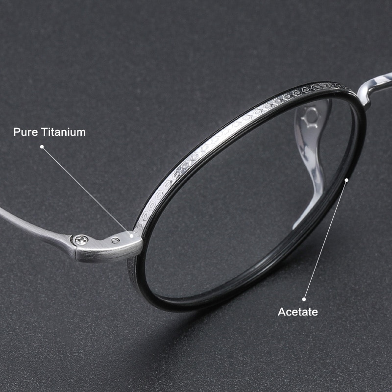 Lunettes en titane pour hommes, monture japonaise de luxe, myopie optique, Prescription acétate, rétro Vintage, petites lunettes de
