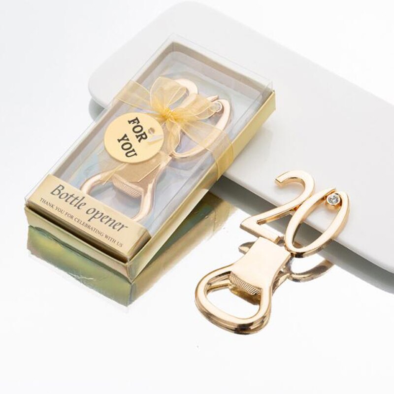 10pcs/lot Wedding Anniversary Party Favors Adult Ceremony Guest Giveaways Birthday Bottle Opener For Party: 20