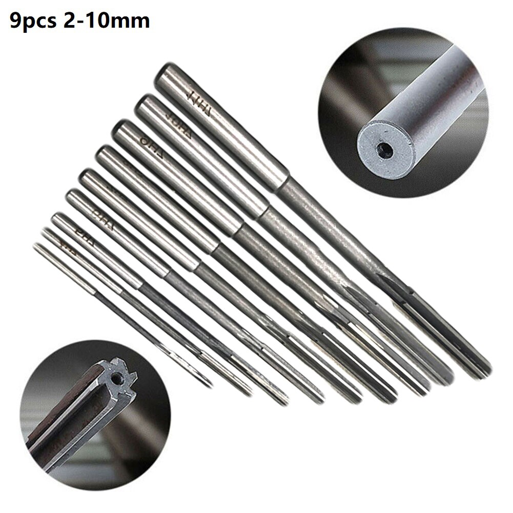 Optional 2-10mm H8 Chucking Cobalt M35 Reamers H8 Machine Reamer High Speed Steel Rotating Tools Straight Shank