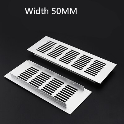 Kast ventilatie netto ponsen cooling rechthoekige aluminium plaat ventilatie rooster onder de gootsteen cover grill plaat: Width 50MM / length    300MM