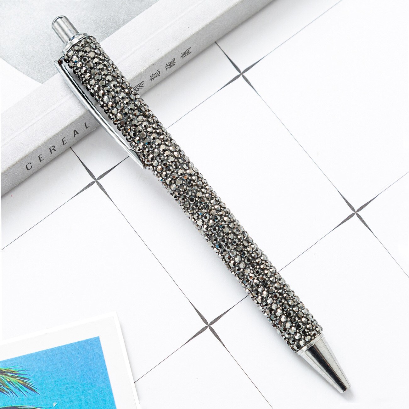 1 Piece Lytwtw's Ballpoint Pen Luxury Rhinestone Cute Wedding Rose Gold Metal Stationery School Office Supply Pens