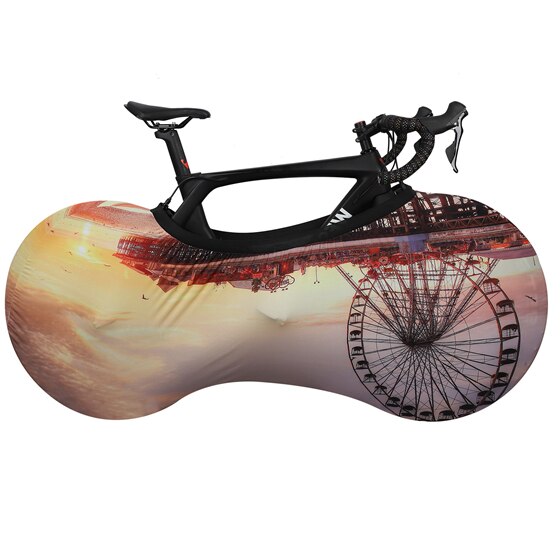 West biking cykelcover cykel cykel hjul støvtæt ridsefast cover indendørs beskyttelsesudstyr mtb cykelcover opbevaringstaske: Farverig c / M 24-26-700c