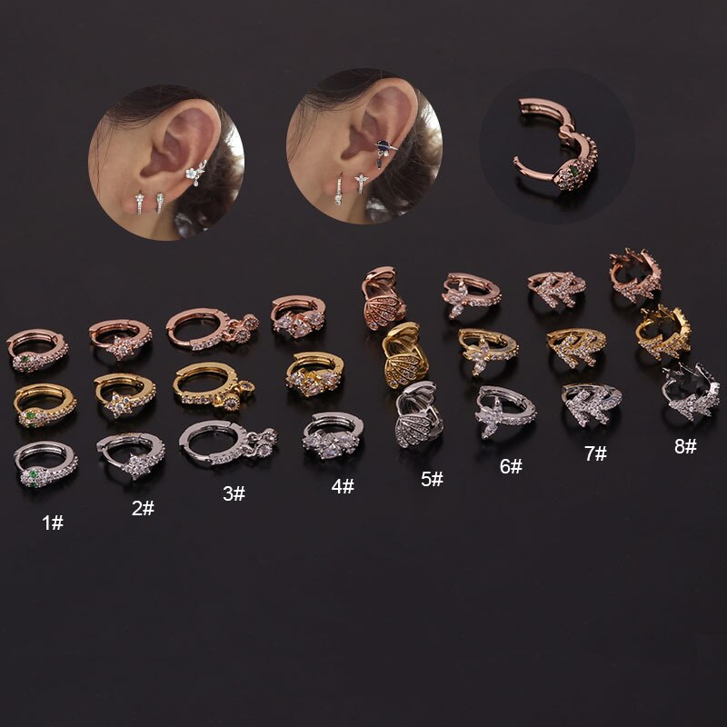 1Pc Stainless Steel Snake Cartilage Earrings Earrings Helix Cartilage Earring Piercing Jewelry Women