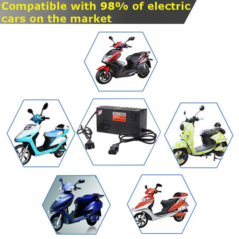 60v 20ah batterioplader til scooterhjul elektrisk cykel e-cykel blybatteri