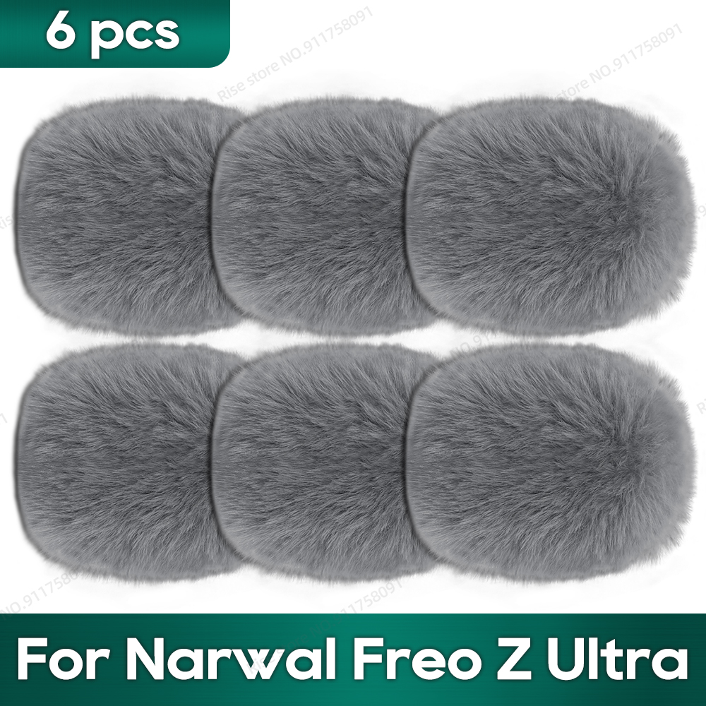 Compatible for Narwal Freo Z Ultra Robot Vacuum Accessories Main Side Brush Hepa Filter Mop Rag Dust Bag Replacement Parts: grey