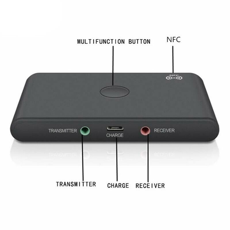 TX6 Bluetooth BT 5.0 o 3.5mm Transmitter Receiver Adapter 2 in 1 Support NFC Handsfree Headphone Reciever