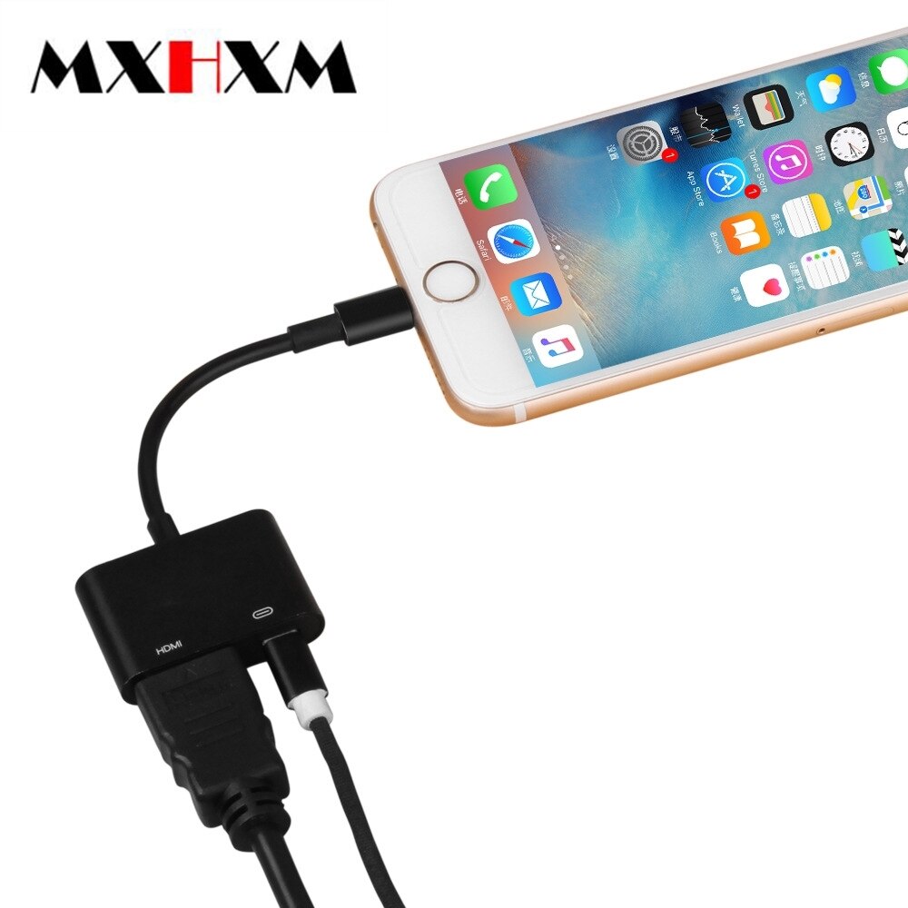 MXHXM – câble de Projection pour iPhone vers HDMI, panneau d'affichage, câble de projecteur TV Plug-and-Play 1080P