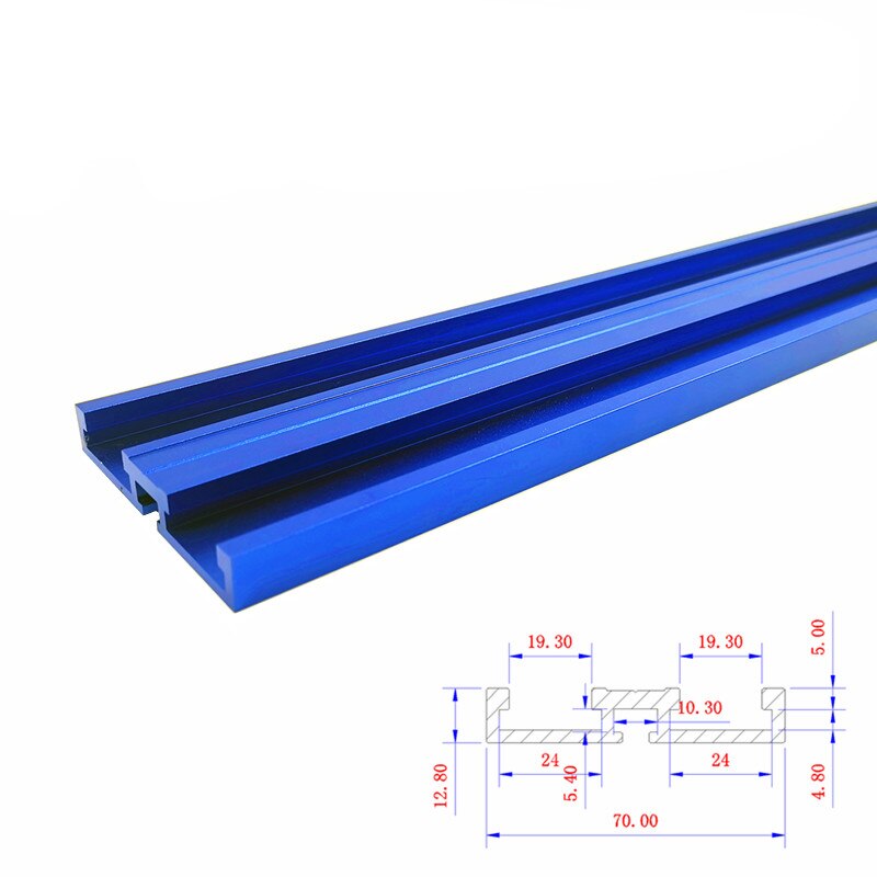 Woodworking Chute Aluminium Alloy T-tracks Model 70 T Slot and Standard Miter Track Stop Track Fence for Workbench Router Table