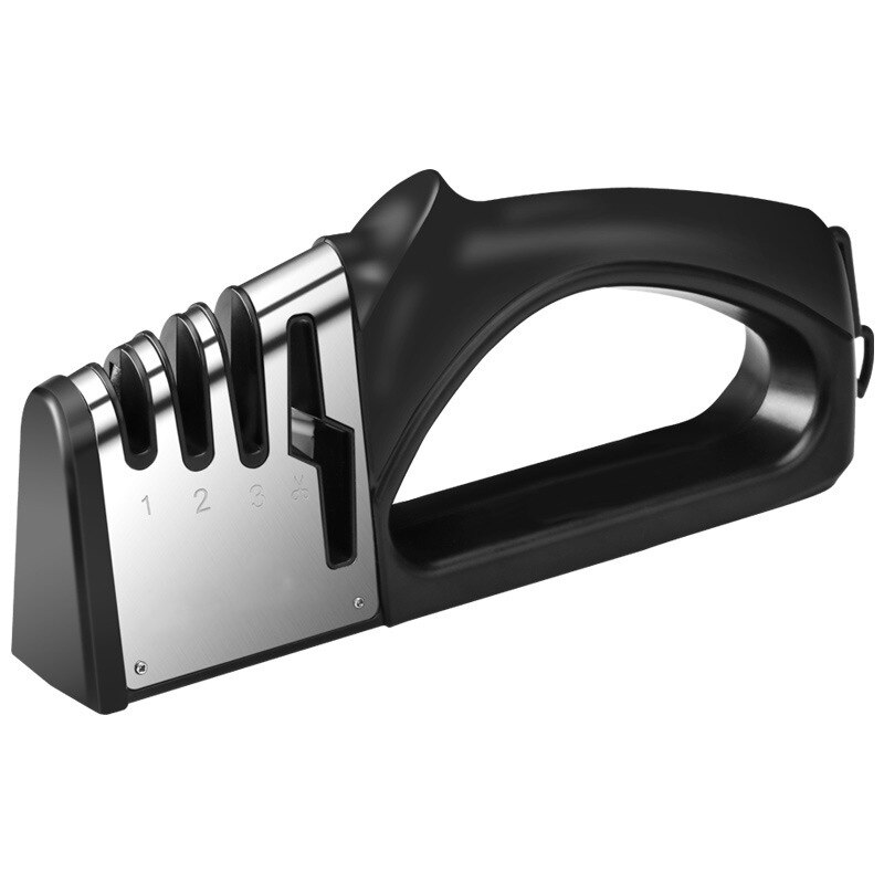 4 In 1 Diamond Coated & Fijne Hengel Mes Scharen En Schaar Slijpsteen Systeem Roestvrijstalen Messen: 20x9.5x4cm Black