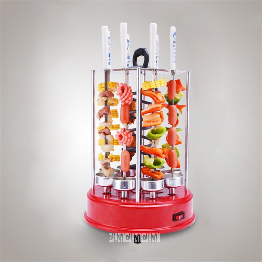 Automatic Rotary Electric Vertical Kebab Grill HSS-B108 Smokeless Rotisserie Stainless Steel Grill 1350W 220V 50HZ, 2-8 People