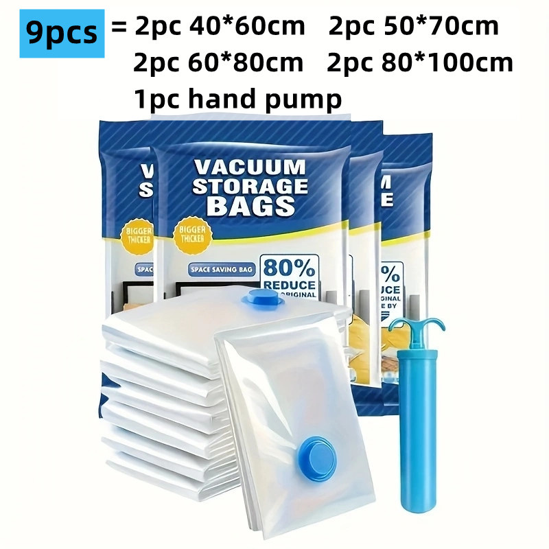 Pump organizer Compressed Bag Electric Pump Travel Vacuum Bag Pump Mini Sealer Machine Space Saver for Clothes Food Organizer: SKY BLUE