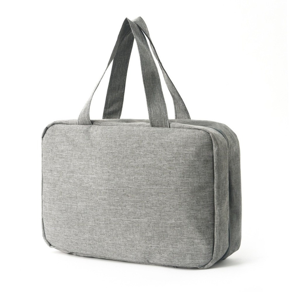 Sacs à cosmétiques suspendus de couleur unie, sac de rangement de toilette étanche de grande capacité, pochette de lavage séparée humide et sèche pour hommes: Bleu